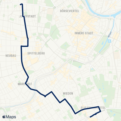 Wiener Linien Piaristengasse - Hauptbahnhof map