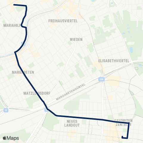 Wiener Linien Neubaugasse - Reumannplatz map