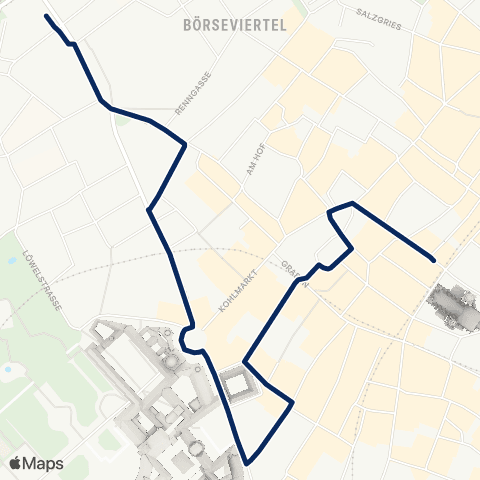 Wiener Linien Stephansplatz - Schottentor map
