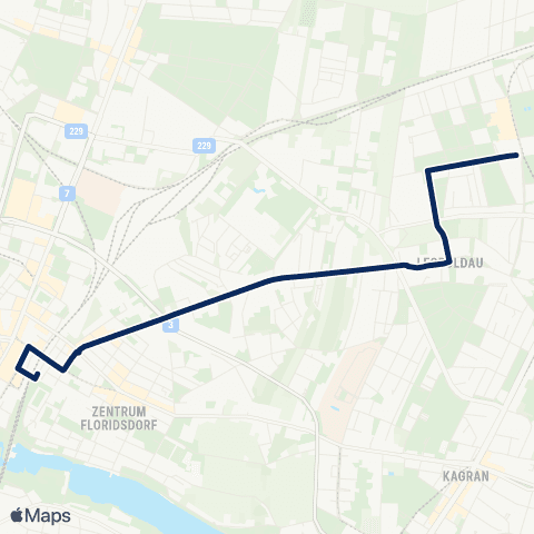 Wiener Linien Floridsdorf - Großfeldsiedlung map
