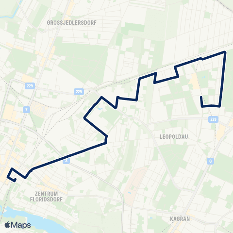 Wiener Linien Floridsdorf - Großfeldsiedlung map