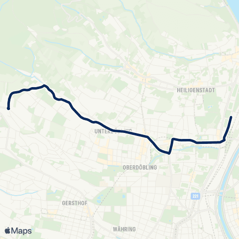 Wiener Linien Heiligenstadt - Sievering map