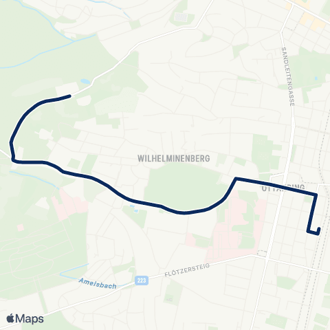 Wiener Linien Ottakring - Wilhelminenberg map