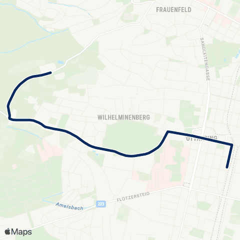 Wiener Linien Ottakring - Wilhelminenberg map