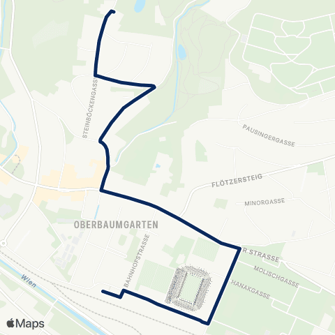 Wiener Linien Hütteldorf - Hüttelberg map