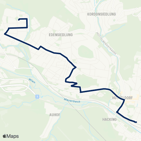Wiener Linien Wolfersberg, Schöffelplatz - Hütteldorf map