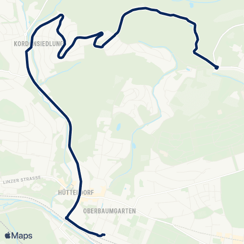 Wiener Linien Hütteldorf - Siedlung Kordon ( - Feuerwache Am Steinhof) map