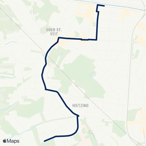 Wiener Linien Ober St. Veit - Hörndlwald map