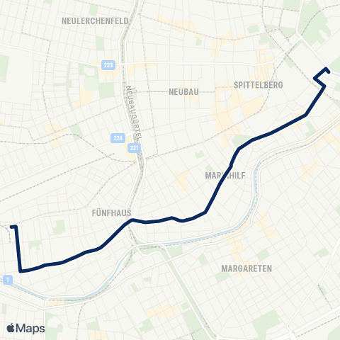 Wiener Linien Burgring - Anschützgasse map