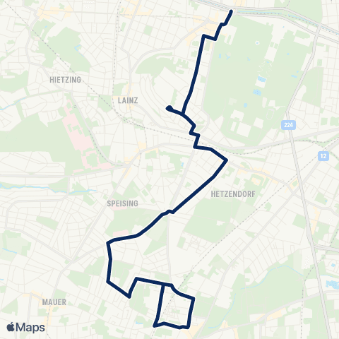 Wiener Linien Hietzing - Atzgersdorf map