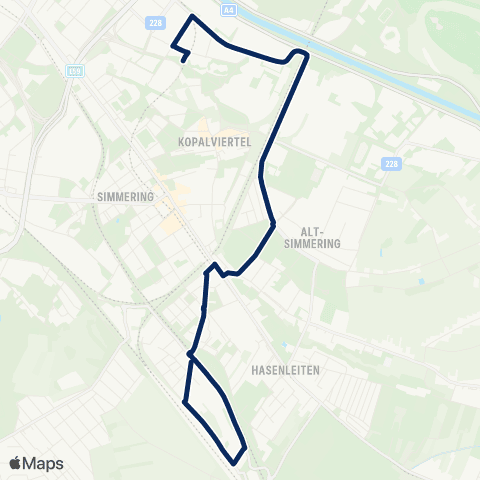 Wiener Linien Gasometer - Hasenleiten map