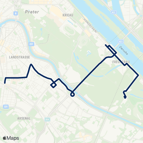 Wiener Linien Rennweg - Lusthaus map