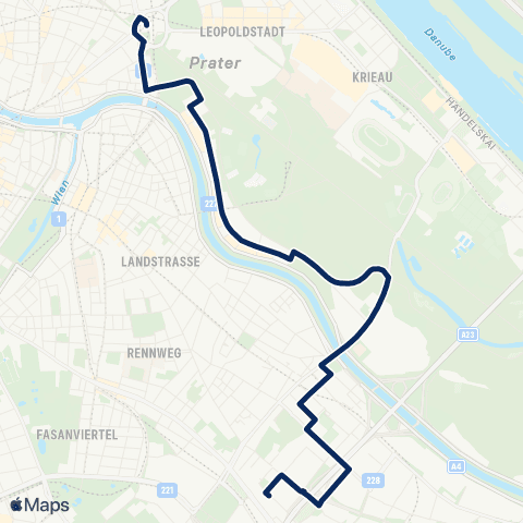 Wiener Linien Praterstern - Neu Marx map