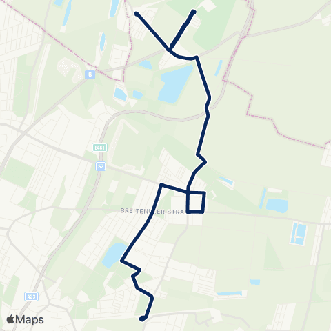 Wiener Linien Hausfeldstraße - Breitenlee, Rautenweg map
