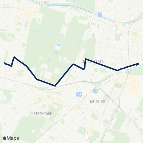 Wiener Linien Meidling - Küniglberg / ORF-Zentrum map