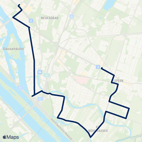 Wiener Linien Kagran - Aspernstraße map