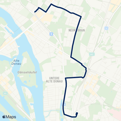 Wiener Linien Kagran - Stadlau map