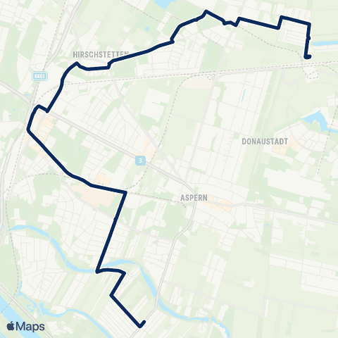 Wiener Linien Großer Biberhaufen - Aspern Nord map