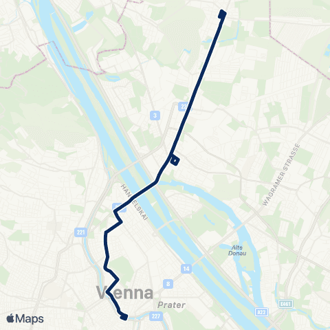 Wiener Linien Schwedenplatz - Stammersdorf map