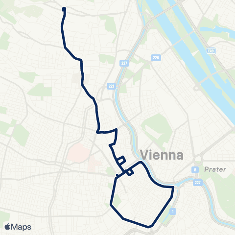 Wiener Linien Schottentor - Grinzing map