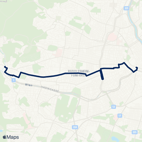 Wiener Linien Oper / Karlsplatz - Hütteldorf, Bujattigasse map