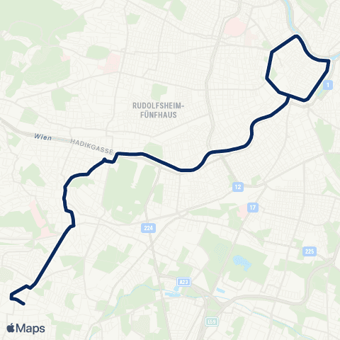 Wiener Linien Oper / Karlsplatz - Rodaun map