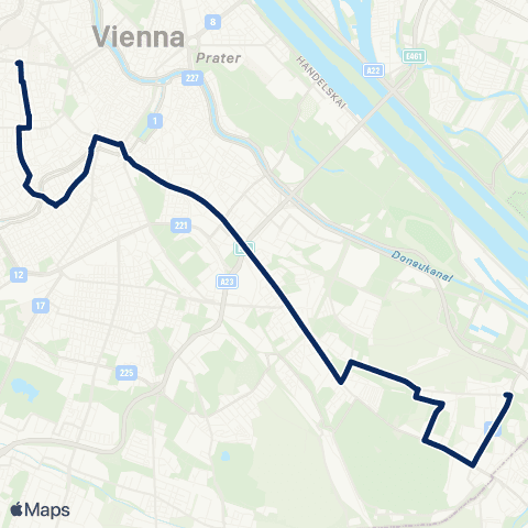 Wiener Linien Oper / Karlsplatz - Kaiserebersdorf, Zinnergasse map