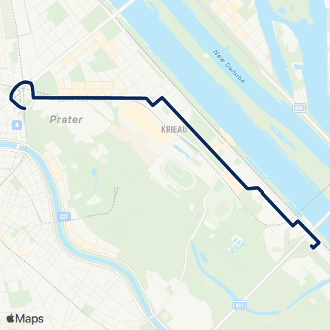 Wiener Linien Praterstern - Praterbrücke map
