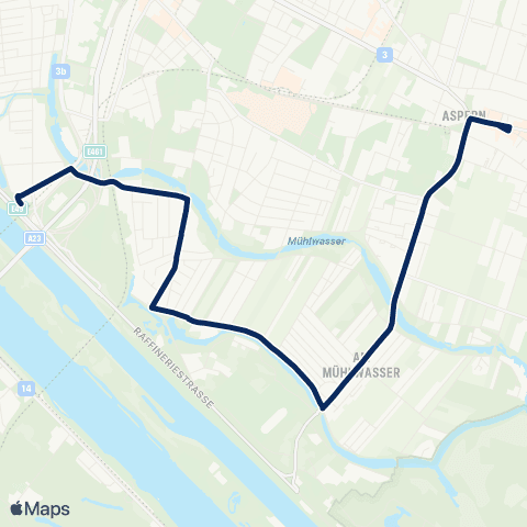 Wiener Linien Siegesplatz - Donaustadtbrücke map