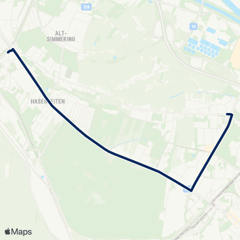 Wiener Linien Simmering - Kaiserebersdorf, Zinnergasse Schienenersatzverkehr gültig von 03.03. bis 26.06.2026 map