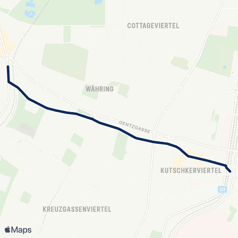 Wiener Linien Währinger Str.-Volksoper - Gersthof Schienenersatzverkehr gültig von 04.05. bis 26.06.2026 map