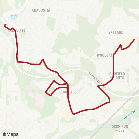 Metrobus Pomeroy Rd-Skyland map