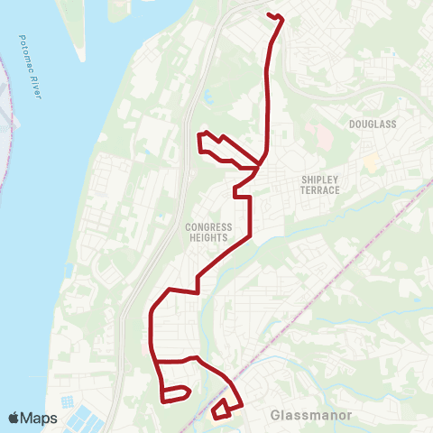 Metrobus MLK Av-Bellevue map