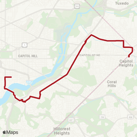 Metrobus Minnesota Av map