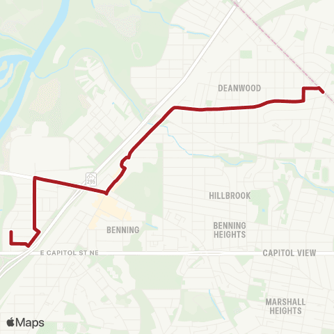 Metrobus Sheriff Rd map