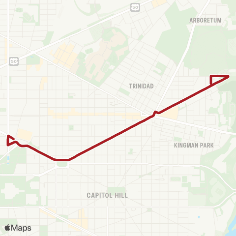 Metrobus Maryland Av map