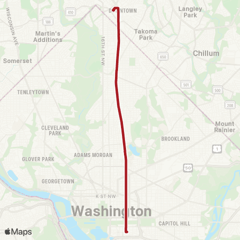 Metrobus 7 St-Georgia Av map