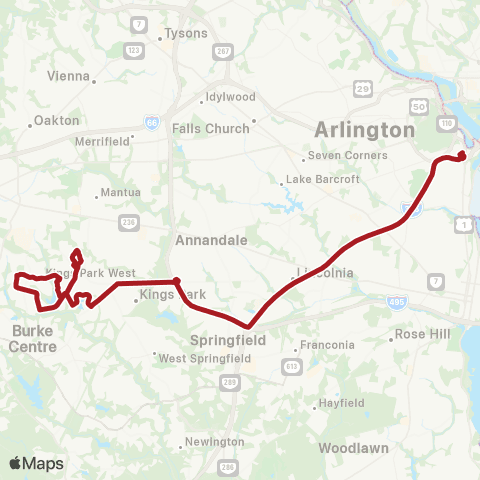 Metrobus Kings Park W Exp map
