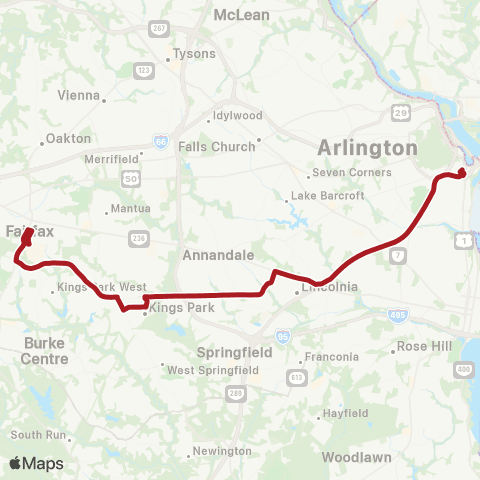 Metrobus Braddock Rd map