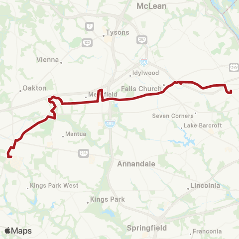 Metrobus Washington Blvd map