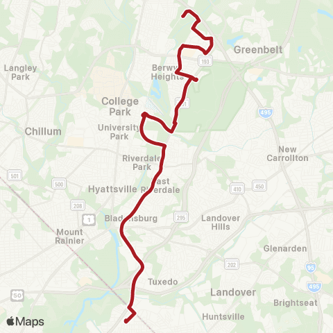 Metrobus Kenilworth Av map