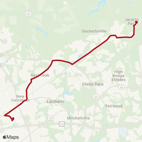 Metrobus Good Luck Rd map