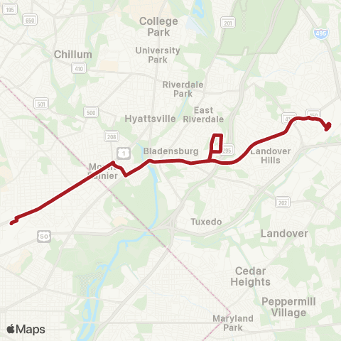 Metrobus Annapolis Rd map