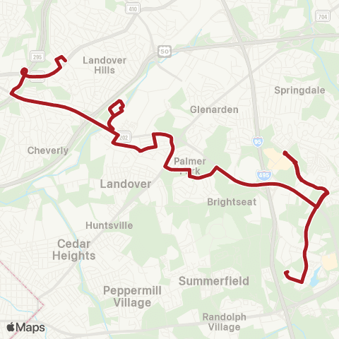 Metrobus Landover Rd map