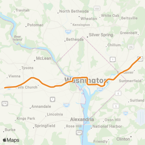 Metrorail Orange map