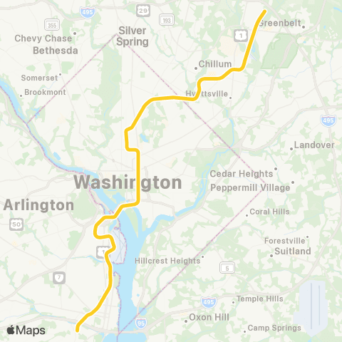 Metrorail Yellow map