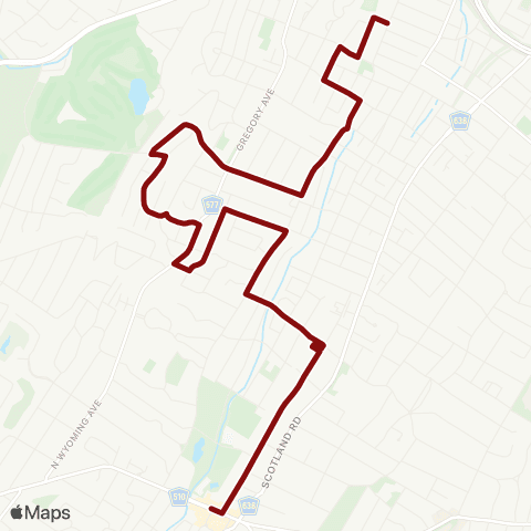 West Orange Jitney Southern Gregory/Valley map