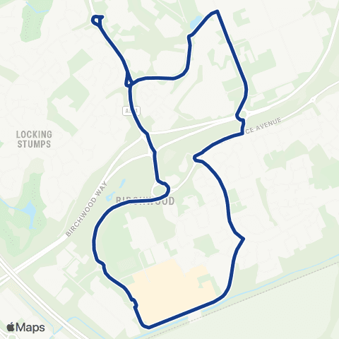 Warrington's Own Buses Birchwood Station - Birchwood Station map