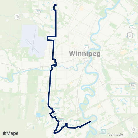 Winnipeg Transit Kenaston - Keewatin map