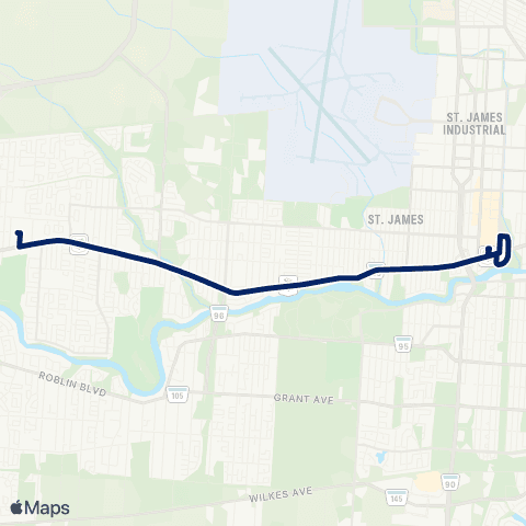 Winnipeg Transit Portage map
